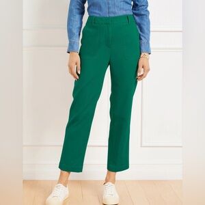 Talbots Petite 12P High Rise Tapered StraightAnkle Leg  Preppy LUSH GREEN